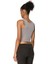 Linden Açık Yaka & Yumuşak Dokulu Gri Crop Top 3