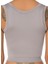 Linden Açık Yaka & Yumuşak Dokulu Gri Crop Top 5