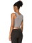 Linden Açık Yaka & Yumuşak Dokulu Gri Kadın Crop Top 4