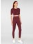 Naples Kısa Kol Crop Top Econyl Bordo 2