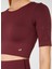 Naples Kısa Kol Crop Top Econyl Bordo 5