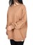 Oversıze Bisiklet Yaka Sweatshirt-Camel 1