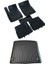 Opel Astra H Sedan (2004-2009) Souris Siyah Havuzlu Paspas + Elmas Kesim Bagaj Havuzu 1