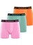 Likralı Compact Classic Boxer 3 Lü 1101V3 (Lila-Mint-Orange) 1