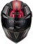 Çene Açılır Kask Vizörlü Kırmızı-Siyah L Beden Ece Belgeli 2