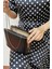 Nazart Kadın Kumaş Siyah Abiye Clutch Portföy Kadın Gece Çantası
