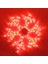 LED Işıklı Kar Tanesi Yılbaşı Süsü 220V Kırmızı 35 cm 1