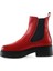 Kırmızı Flotter Deri Kadın Topuklu Bot 3
