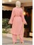 - Kimono Pudra Tesettür Üçlü Takım 51910PD 2