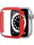 Apple Watch 7 45 mm Uyumlu Ekran Koruyucu Kasa Koruma Full Body Gard Tüm Gövde Koruyucu Tam Koruma Kırmızı 3
