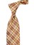 Bellini Style Sarı Ekose Desen Italyan Ipek Kravat İK978 1