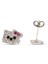 Hello Kitty Kedi 925 Ayar Gümüş Çocuk Küpe 2