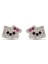 Hello Kitty Kedi 925 Ayar Gümüş Çocuk Küpe 3