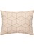 Geometrik Desenli Pembe %100 Pamuklu Yastık Kılıfı 2 Adet 50 x 70 1