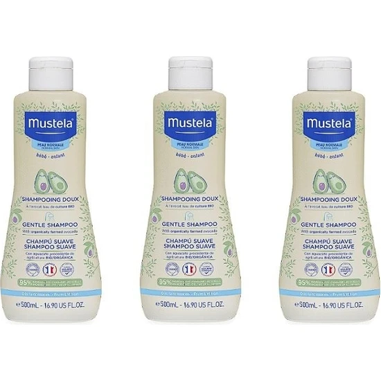 Mustela Gentle Shampoo Bebek Şampuanı 500 ml * 3 Adet