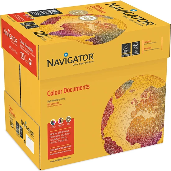 Navigator Fotokopi Kağıdı A4 120 G 8 x Bl Beyaz Color Fotokopi/laser/inkjet