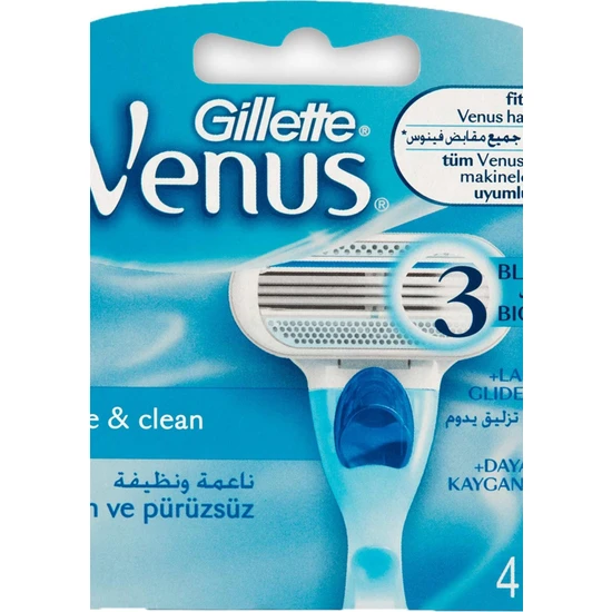 Gillette Venus Klasik Kadın Yedek Tıraş Bıçağı 4'lü Paket