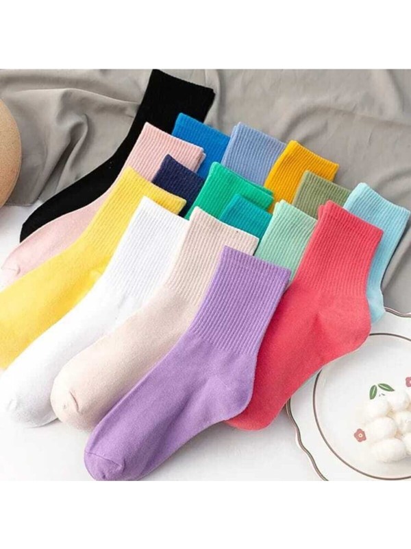 Soytemiz Çorap Düz Renkler Cotton Kolej Çorap 10 Çift