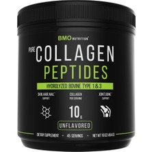 Bmo Nutrition Pure Collagen Peptides 10.000 Mg Saf Hidrolize Toz Kolajen 454gr Aromasız