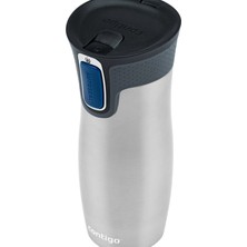 Contigo Westloop Çelik Vakumlu Termos Matara Gri Tek El Bas Iç 470 ml