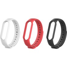Kyver Xiaomi Mi Band 5 ve 6 Uyumlu Silikon Kordon 3'lü Set 5