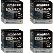 Simplicol Siyah Toz Tekstil Kumaş Boyası ve Renk Tazeleme Canlandırma x 4 Paket