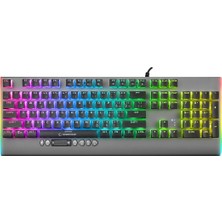 Rampage KB-R211 PRIME RGB Backlight Kristal Red Switch Mekanik Gaming Oyuncu Klavyesi