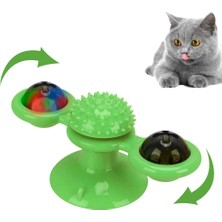 Petoys Kediler Içın Fırıldak Oyuncaklar Bulmaca Eğıtim Dönen Pikap Interaktif Top Oyuncaklar Fırça ile Pet Kitten Aksesuarları  (Yurt Dışından)