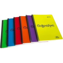 Mynote Mynote Neon Coğrafya Defteri Spiralli Pp Kapak 80 Yaprak Kareli A4