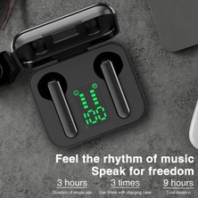 Good Shop Tws Bluetooth Kablosuz Kulaklıklar Dokunmatik Kontrol LED Ekran Bluetooth 5.0 Oyun Kulaklığı Spor Su Geçirmez Kulaklık Kulakiçi (Yurt Dışından)