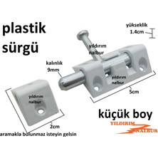 Yıldırım Nalbur Plastik Sürgü Küçük Boy 5cm Pimapen Pencere Kapı Sürgüsü 2 Adet