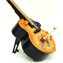 herkesetoptantic Gitar Kurmalı Müzik Kutusu (Koyu Kahverengi)