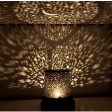 herkesetoptantic Silindir Star Master Projeksiyon Gece Lambası (Siyah)
