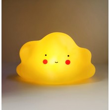 herkesetoptantic 3D Silikon Bulut Gece Lambası (Sarı)