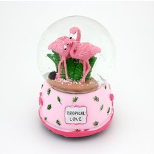 herkesetoptantic Flamingo Mini Boy Kar Küresi (Pembe)