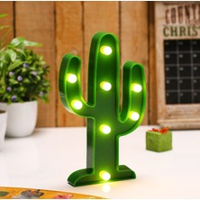 herkesetoptantic 3D LED Pano Kaktüs Duvar/Gece Lambası (Yeşil)
