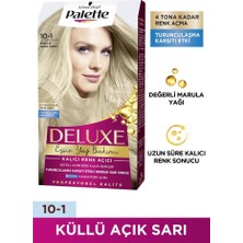 Sarı Saçlara Özel Bakım Seti Palette Deluxe Saç Boyası 10-1 Küllü Açık Sarı + Gliss Blonde Perfector Mor Şampuan + Mor Maske