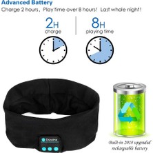 Good Shop Bluetooth Kafa Bandı Uyku Kulaklıkları, Kablosuz Müzik Spor Kafa Bantları Uyku Kulaklıkları, Uzun Süreli Oyun Egzersizi, Koşma, Yoga (Yurt Dışından)