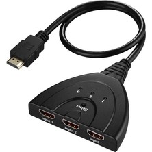 Good Shop Mini 3 Port HDMI Splitter Adaptör Kablosu 1080P Switcher HDMI Anahtarı Hdtv Xbox Ps3 Ps4 Için 3 In 1 Çıkış Hub (Yurt Dışından)