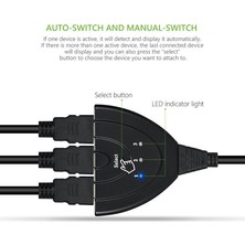 Good Shop Mini 3 Port HDMI Splitter Adaptör Kablosu 1080P Switcher HDMI Anahtarı Hdtv Xbox Ps3 Ps4 Için 3 In 1 Çıkış Hub (Yurt Dışından)