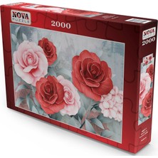 Nova Puzzle Nova 2000 Parça Puzzle - Pembe ve Kırmızı Güller