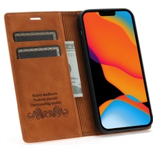 Lnobern Retro Buzlu Cüzdan Cep Telefonu Kickstand Kılıfı iPhone 13 Mini (5,4 Inç) ile Uyumlu (Yurt Dışından)