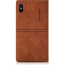 Lnobern Retro Buzlu Cüzdan Cep Telefonu Kickstand Kılıfı iPhone Xs Max ile Uyumlu (Yurt Dışından)