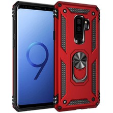 Kilifone - Galaxy S9 Plus - Kılıf Yüzüklü Çift Katman Zırh Tank Vega Kapak