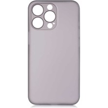 Case 4U Apple iPhone 13 Pro Max Kılıf Kamera Korumalı Mat Ultra İnce Slim 1. Kalite PP Arka Kapak Füme