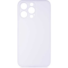 Case 4U Apple iPhone 13 Pro Kılıf Kamera Korumalı Mat Ultra İnce Slim 1. Kalite PP Arka Kapak Beyaz
