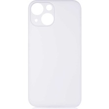 Case 4U Apple iPhone 13 Mini Kılıf Kamera Korumalı Mat Ultra İnce Slim 1. Kalite PP Arka Kapak Beyaz