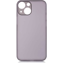 Case 4U Apple iPhone 13 Mini Kılıf Kamera Korumalı Mat Ultra İnce Slim 1. Kalite PP Arka Kapak Füme