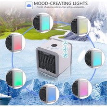 herkesetoptantic Mini Klima Portatif Taşınabilir Soğutucu Led Işıklı Ev Ofis Oto