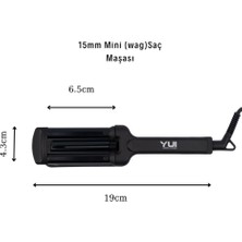 Yui 15 mm Seramik Plaka Su Dalgası Wag Mini Saç Maşası (Yui Türkiye Garantili)